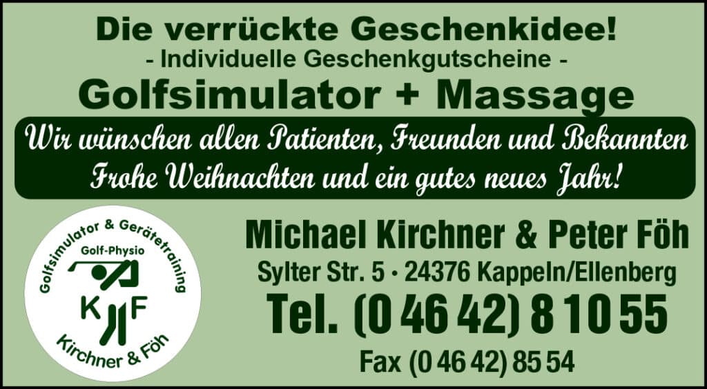 Geschenkgutschein Golf-Simulator und Golf Physiotherapie