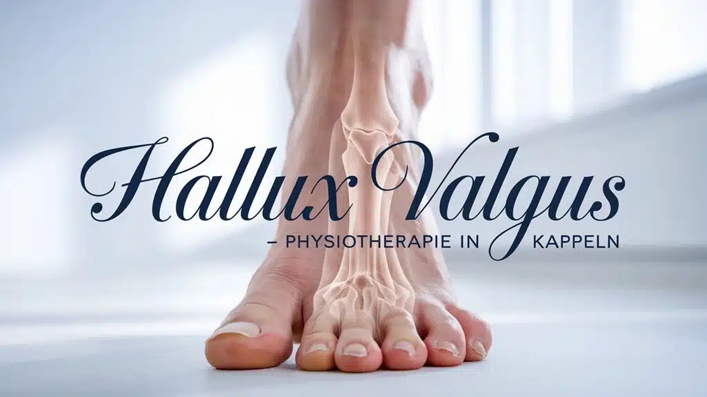 Hallux valgus des großen Zehs