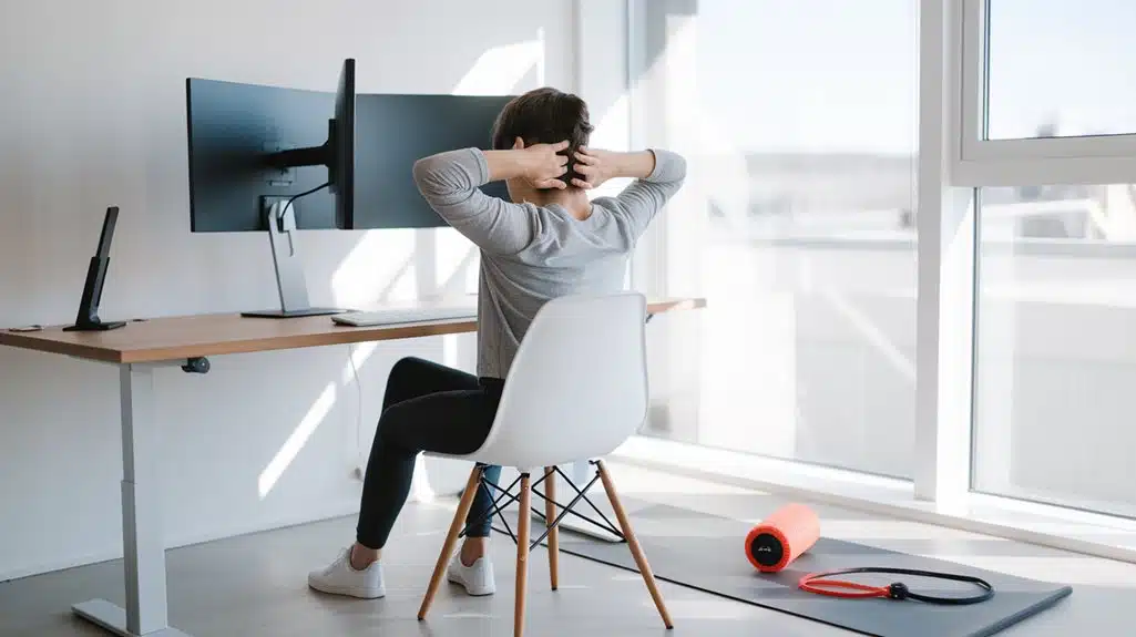 ergonomische Gewohnheiten und Dehnübungen