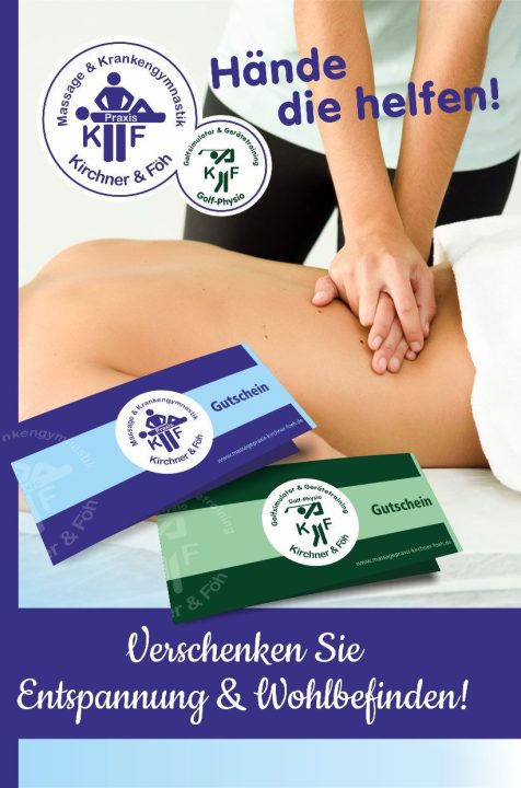 Wellness und Gesundheits-Gutschein als Geschenk in der Massagepraxis Kirchner & Föh in Kappeln